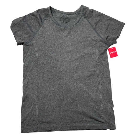 SPANX Tops - SPANX‎ Lamn Seamless Short Sleeve Tee Charcoal Gray - size 1X NWT